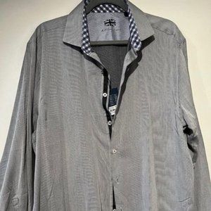 New grey men's long sleeve shirt by Michelsons London